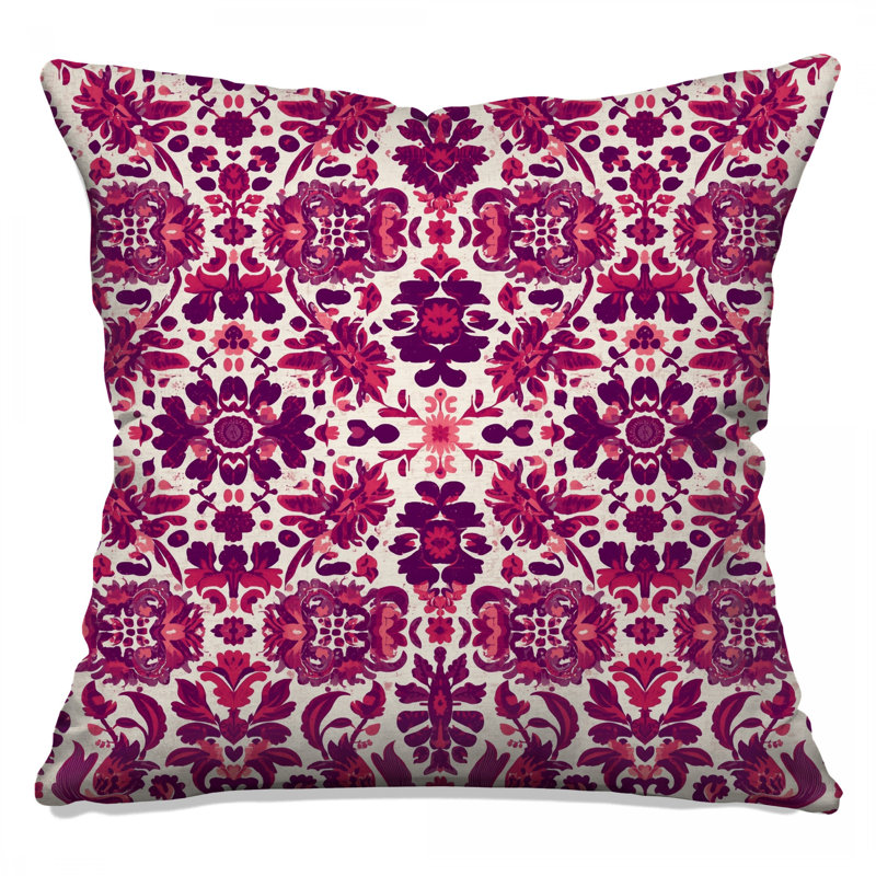 Coussins décoratifs à double face rose et mauve, 18 x 18 inches