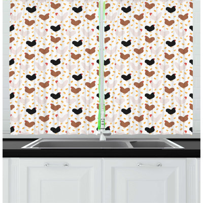 Ruffled Kitchen Curtain
