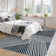 Machine Washable Rug for Living Rooms, Contemporary Stripe Printed Carpet, Soft Non Shedding Floor Covering for Bedroom Dining Room Office