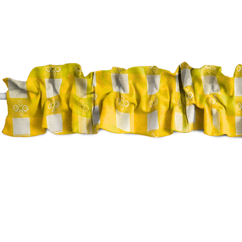 Cantonnière en popeline, L 7 po x L 72 po, Jaune