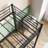 Black Metal Bunk Bed With Storage Options And Build - No Box Spring Required, Twin Over Heavy Duty Rubber Pads