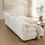 Canapé modulaire de luxe avec canapé modulaire en U pour salon, canapé avec 2 repose-pieds, chenille-1045086852