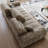 Cream Minimalist Straight Sofa