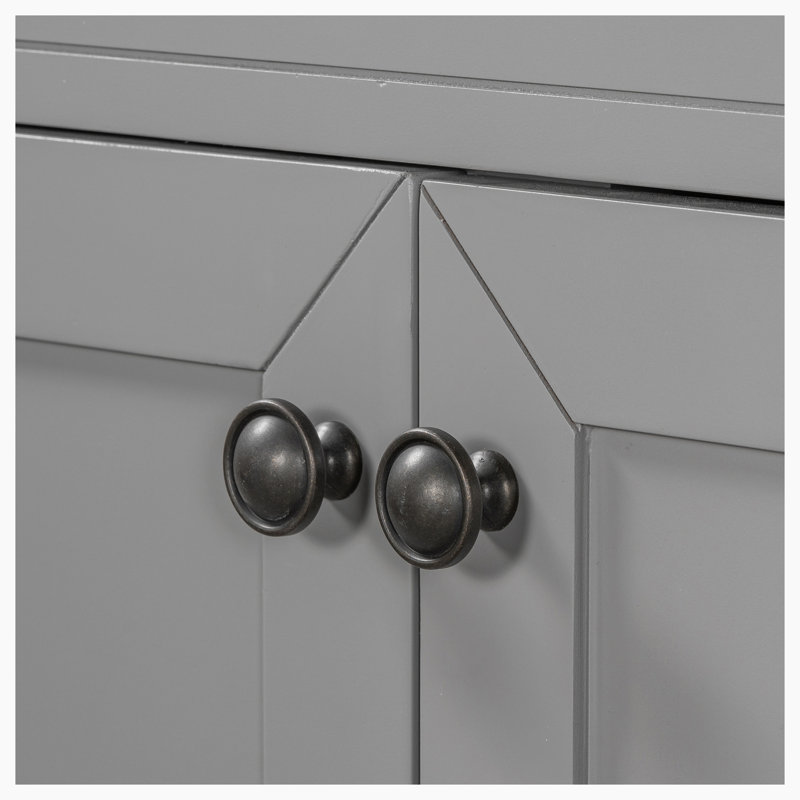 Meuble-lavabo sur pied simple 35,98 po Munazzah, Gris