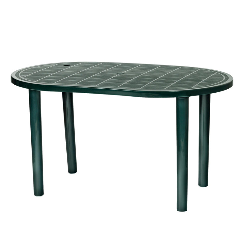 Oval Outdoor Dining Table , 90cm cm W 140cm cm D, Green