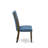 9-Pc Modern Table Set Consists of a Distressed Jacobean Wood Table and 8 Blue Linen Fabric Upholstered Chairs with High Back - Distressed Jacobean Finish.-1406701740-1406701741