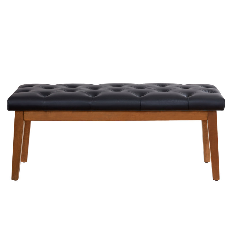 Banc en similicuir Anteaus, Noir