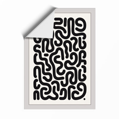 Flowing Forms Abstract - Framed Print