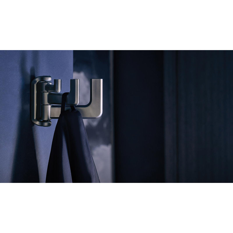 Levoir® Hinged Wall Mounted Robe Hook, Chrome