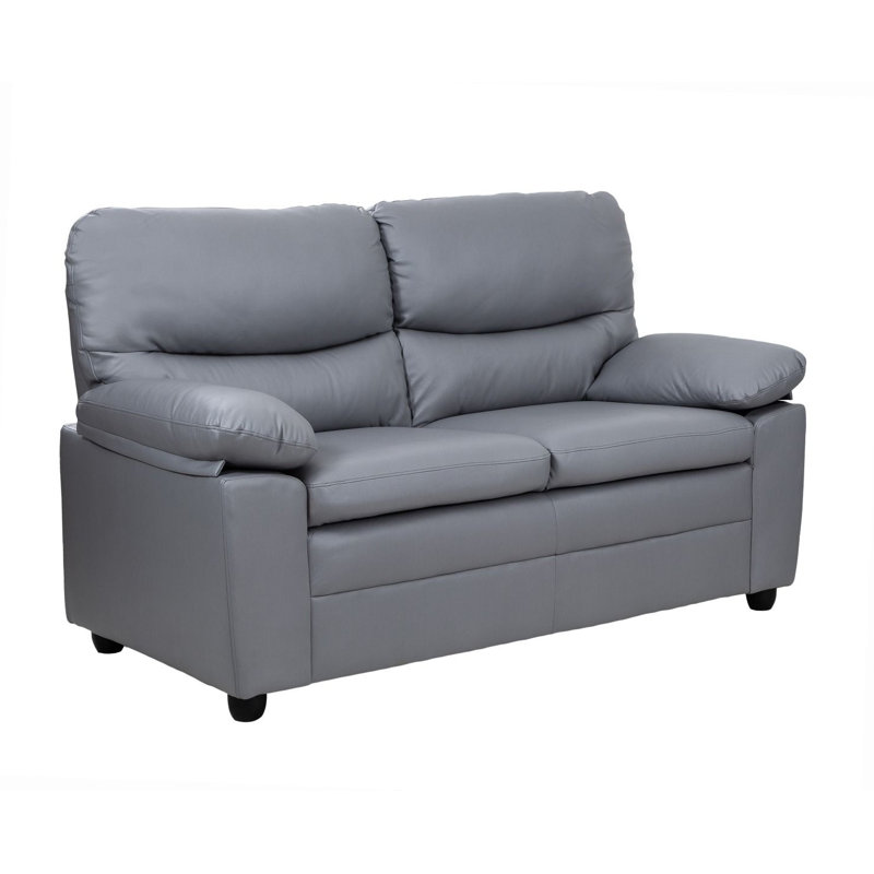 Ladeidre 3 Seater Faux Leather Sofa, 2, Grey