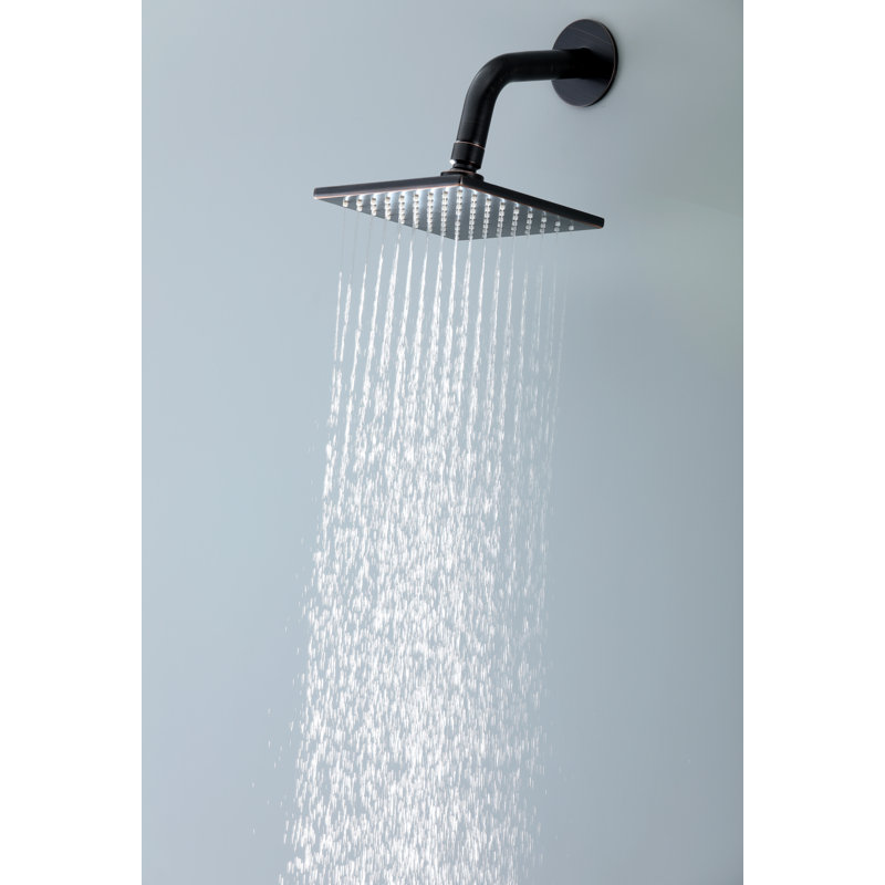 Pomme de douche entièrement réglable et autonettoyante, Bronze huilé