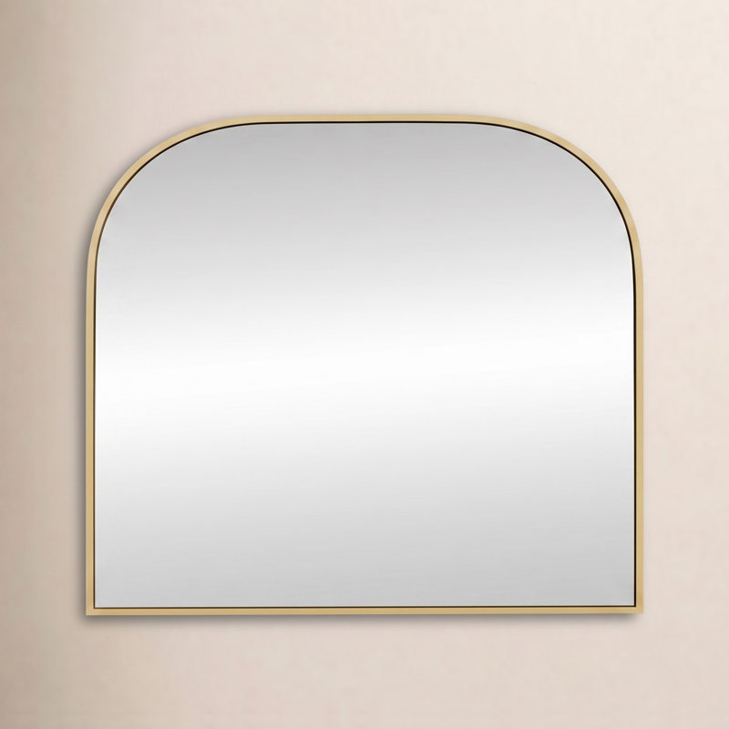 Sabine Metal Wide Arch Wall Mirror, Brass, 38" x 42"