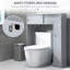 Armoire de rangement au-dessus de la toilette avec tablettes réglables, support de toilette