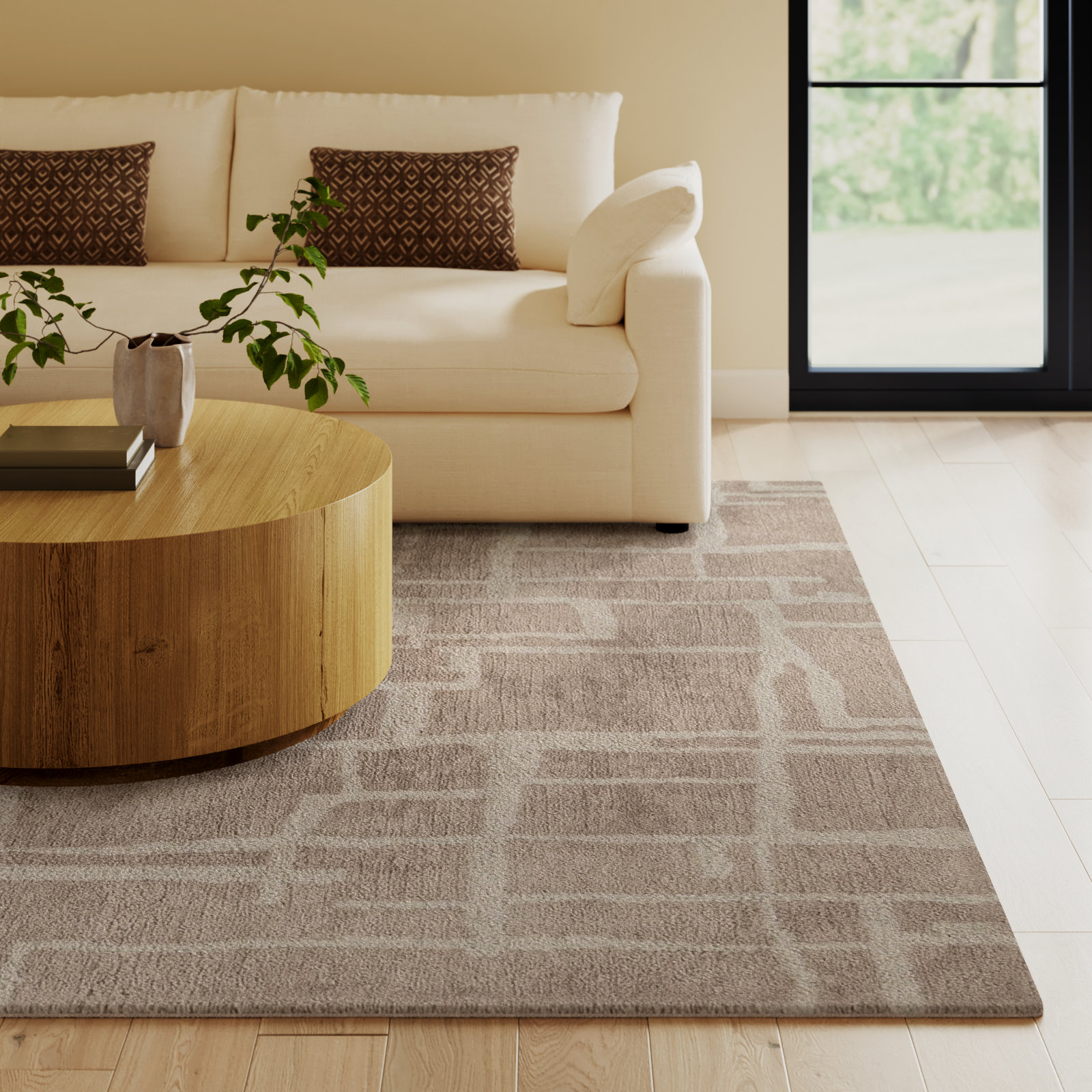 Merritt Hand-Tufted Geometric Wool Rug, Rectangle 7'9" x 9'9"