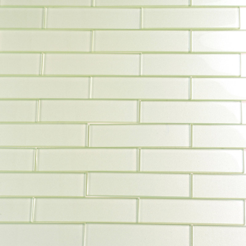 2X8 Subway Glass Mosaic Tile, Stream