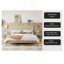 Lit plateforme en bois massif avec rotin-744250735