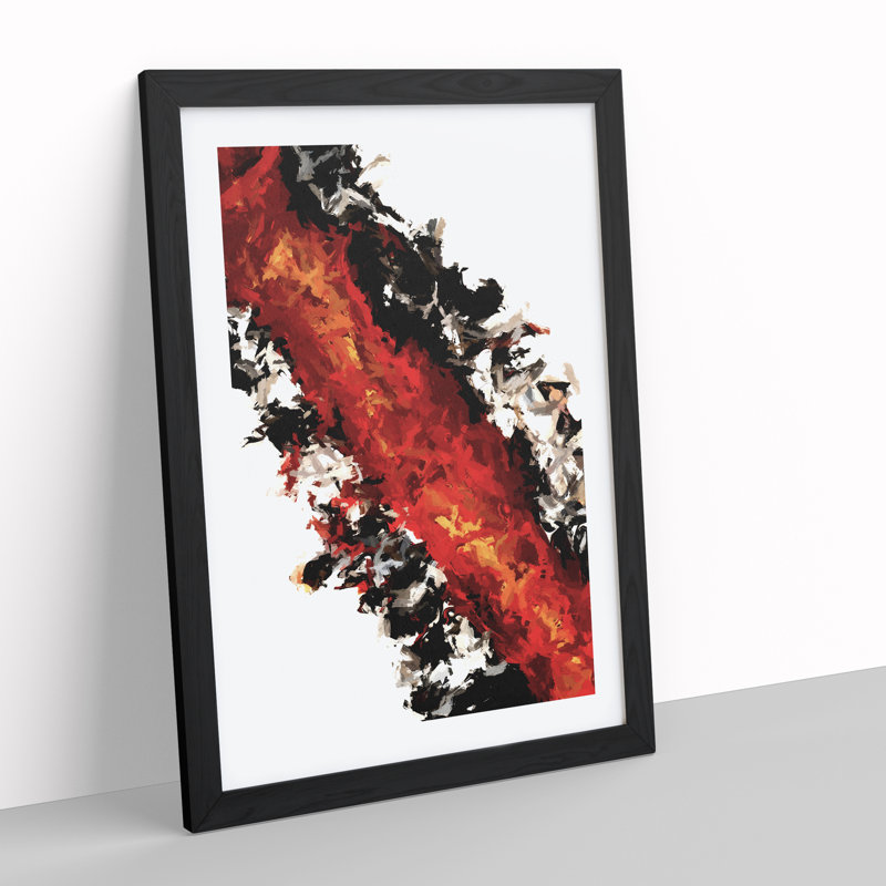 XV1022-470X Adoration Abstract - Print, Black Framed, 66cm H x 48cm W