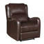 Fauteuil inclinable brun à assise confortable en similicuir 1 pièce