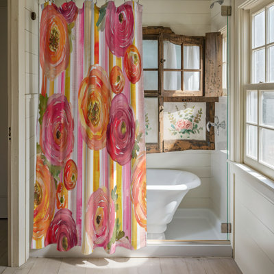 Persian Petals - 1 Piece Standard Shower Curtain