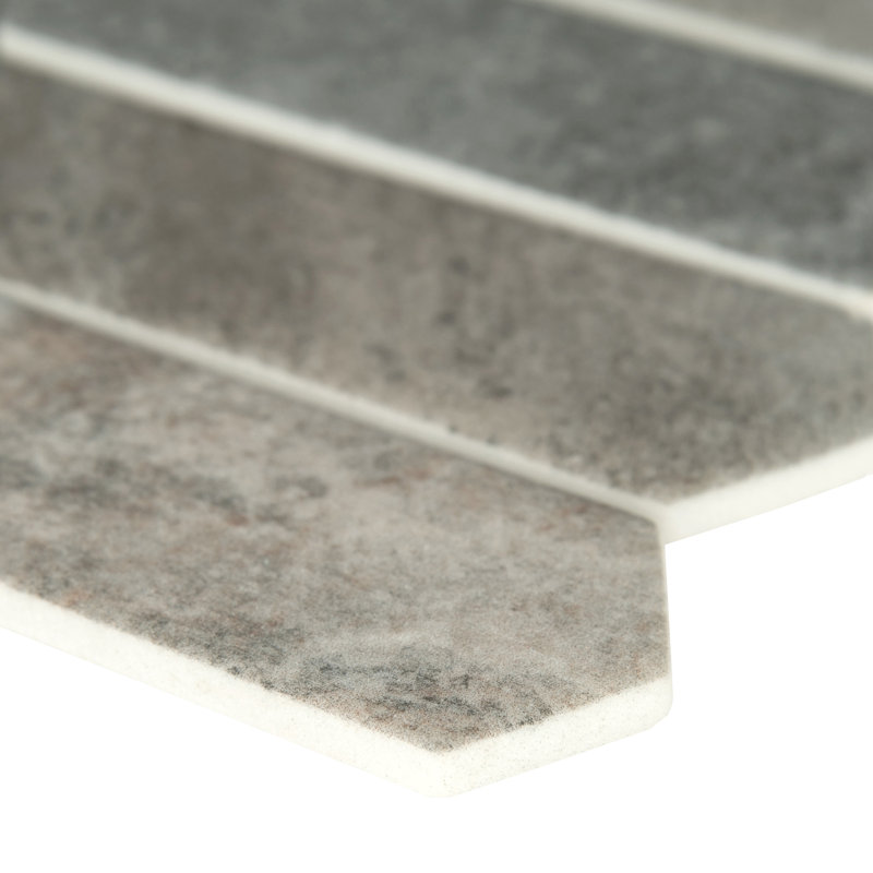 Montessa Spire 10 in. x 14 in. Glossy Glass Mosaic Floor and Wall Tile, Sora