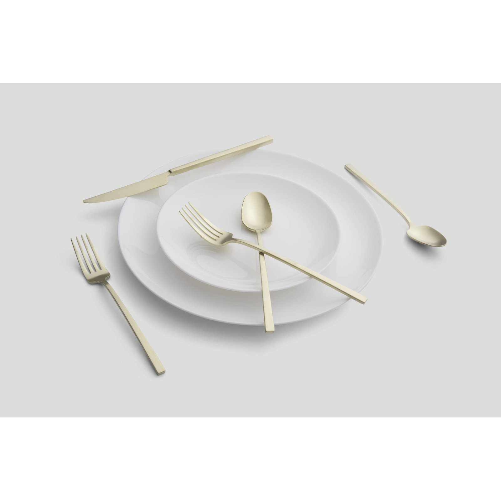 Loretta 20 Piece Flatware Set, Champagne Satin