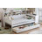 Wooden Twin Size Daybed With Storage Shelves, Multi-Functional Bed With Two Storage Drawers And  Study Desk-1556229287