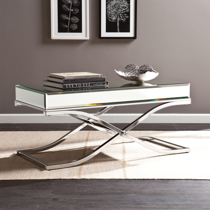 Mirrored Cocktail Table - Chrome