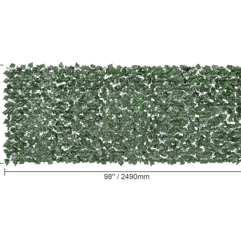 Écran artificiel en lierre de 39 po x 98 po - Blocs de matériaux pour des vues indésirables pour le balcon et la cour