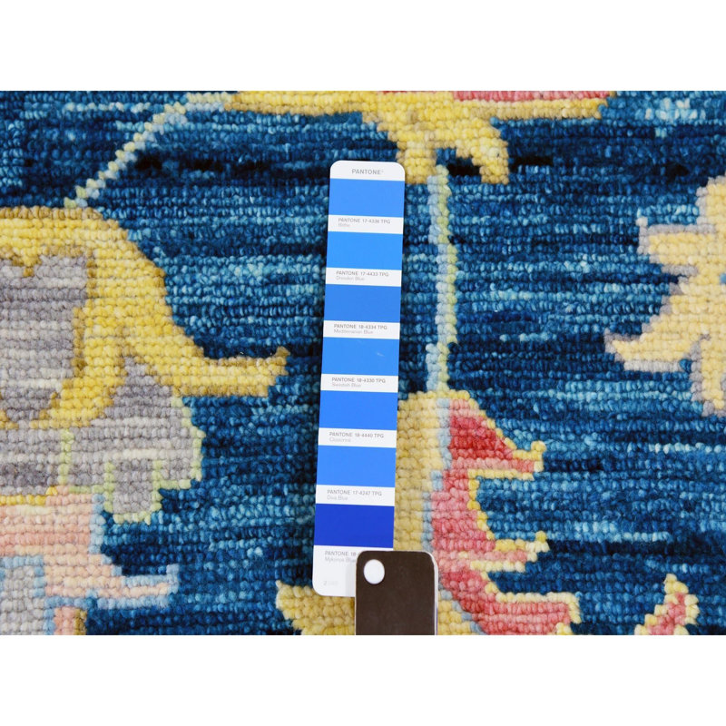 12'1"x14'10" Blue Oushak Weave Hand Knotted 100% Wool Oversized Rug 54F15DD5B30B4BA19B30D7648571F538