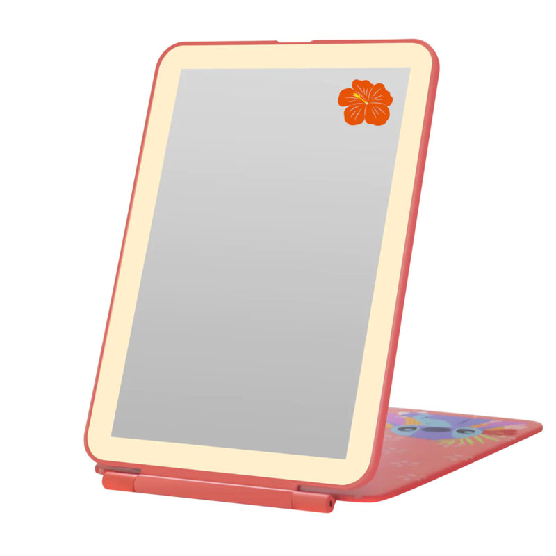 Miroir de maquillage à DEL pour mini sac de voyage Disney, Orange