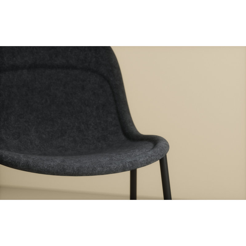 Chaise d'invité Vale, Gris anthracite, Noir de jais