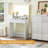 Vanity Desk With Mirror And Lights, Dressing Table With Large Drawer, 2 Level Storage Dresser 3 Lighting Modes Adjustable Brightness-544688291