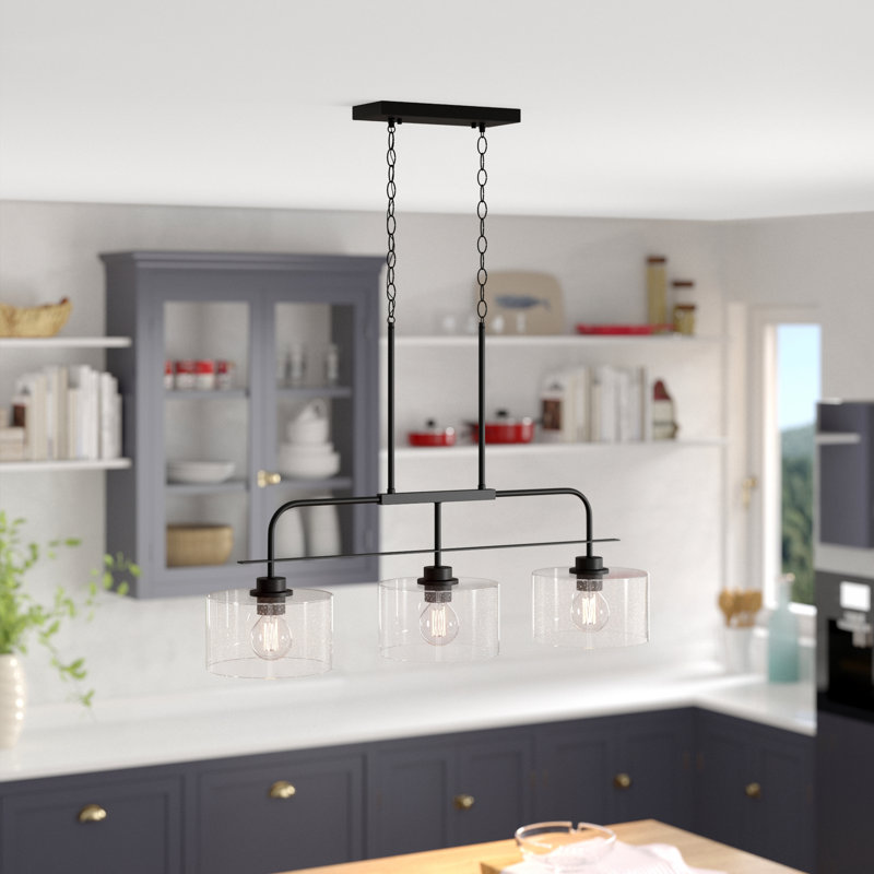 Independent 3 - Light Kitchen Island Pendant, Matte Black