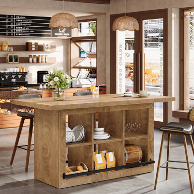 62.6" Bar Table with Storage by 17 Stories