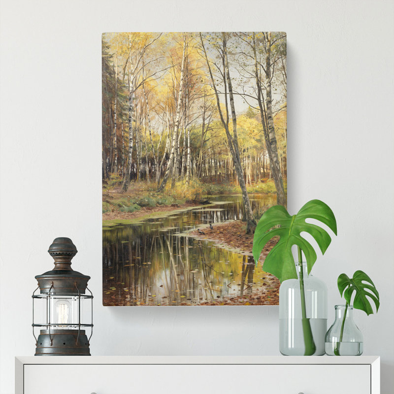 Autumn In The Birchwood by Peder Mork Monsted - Wrapped Canvas, 76cm H x 50cm W x 3cm D