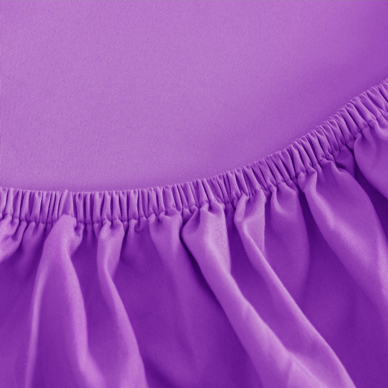 Fitted Bed Sheet Only, 1800 Brushed Microfiber Deep Pocket Fitted Sheet - NTBAY, Twin Fitted Sheet, Purple