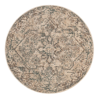 Mosely Orential Cream/Brown Area Rug