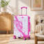 Valise à roulettes 20 pouces pour PC, valise de transport, avec motif imprimé et serrure à combinaison (rose)-132106194