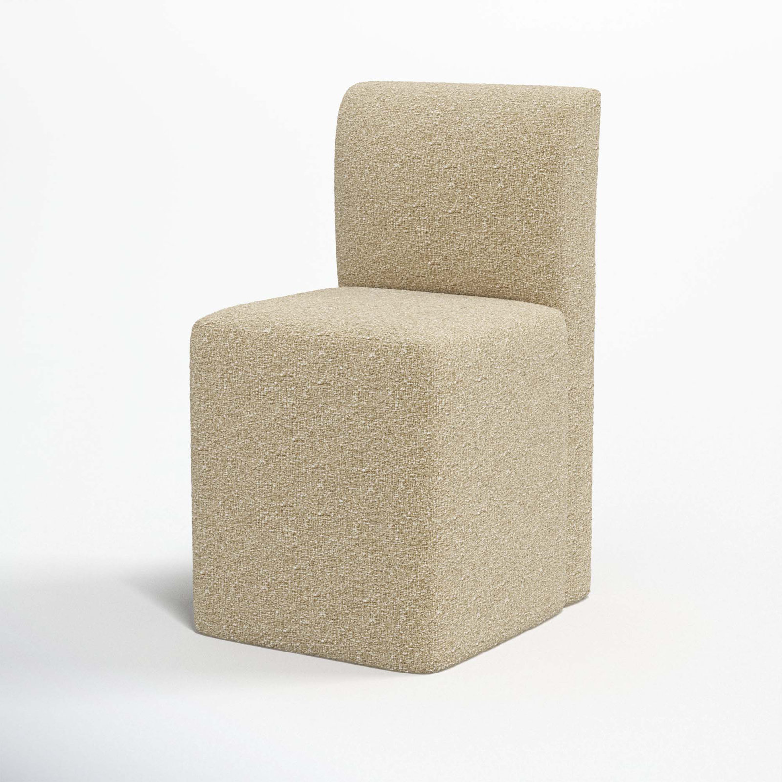 Mendy Linen Parsons Dining Chair, Classic Buff Boucle