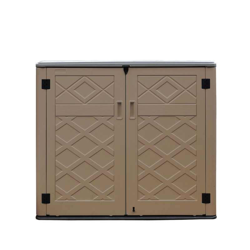Brown High-Density Polyethylene Resin Outdoor Storage Shed