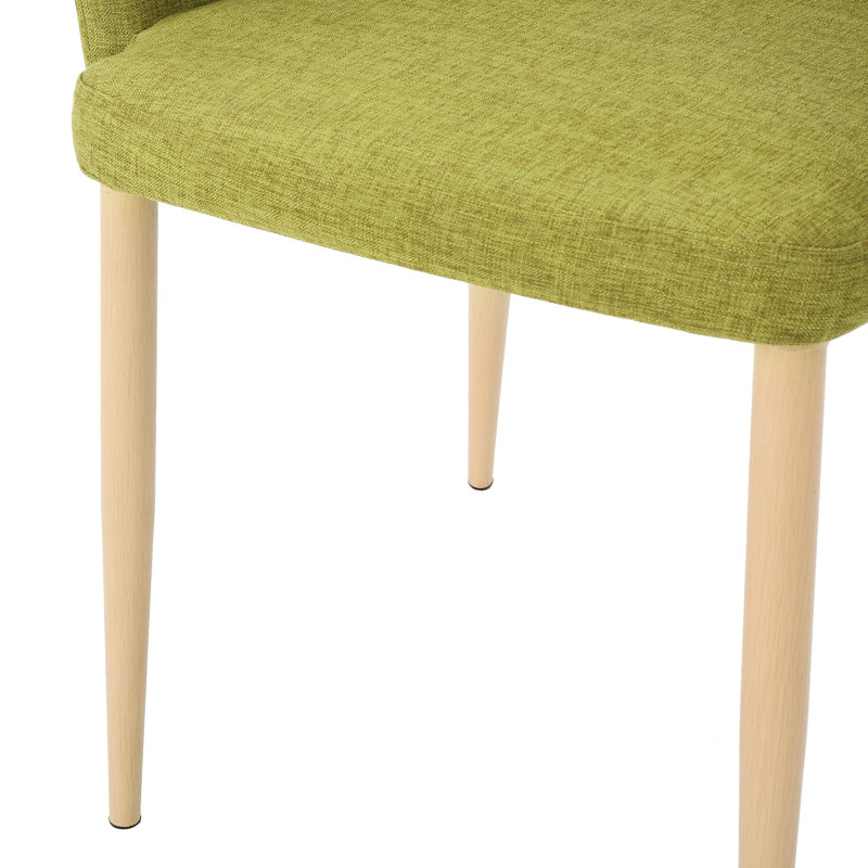 De 2 chaises de salle à manger - Fabrication élégante en tissu et en fer avec une paire de cadres en bois pour un espace moderne