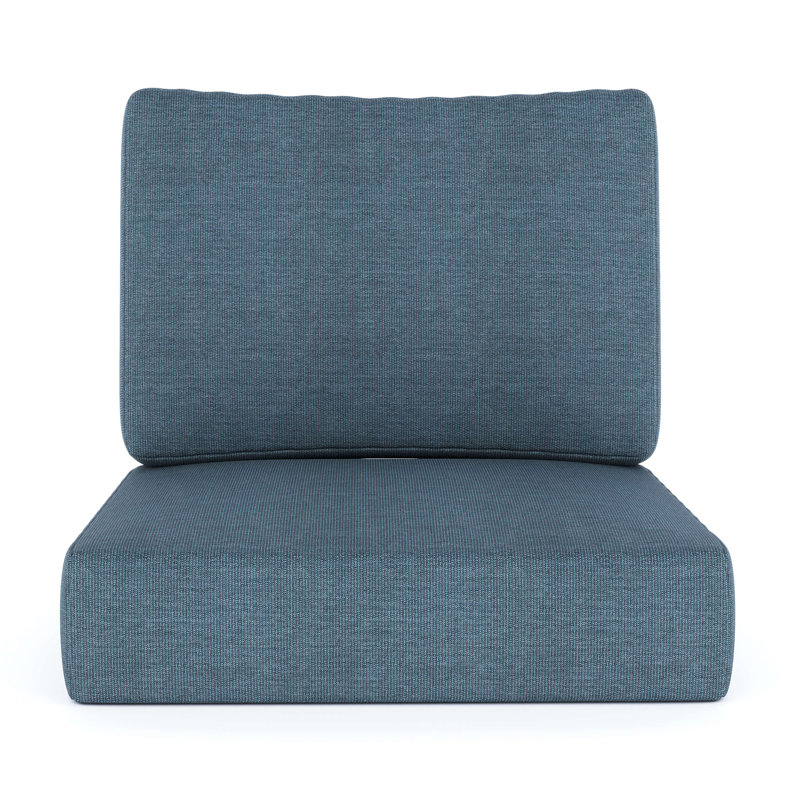 Amala Sunbrella® Outdoor Deep Seating Cushion, Sunbrella® Spectrum Denim Plainweave, 25" W x 25.5" D