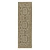 Hand-Knotted High-Quality Ivory and Ivory Runner