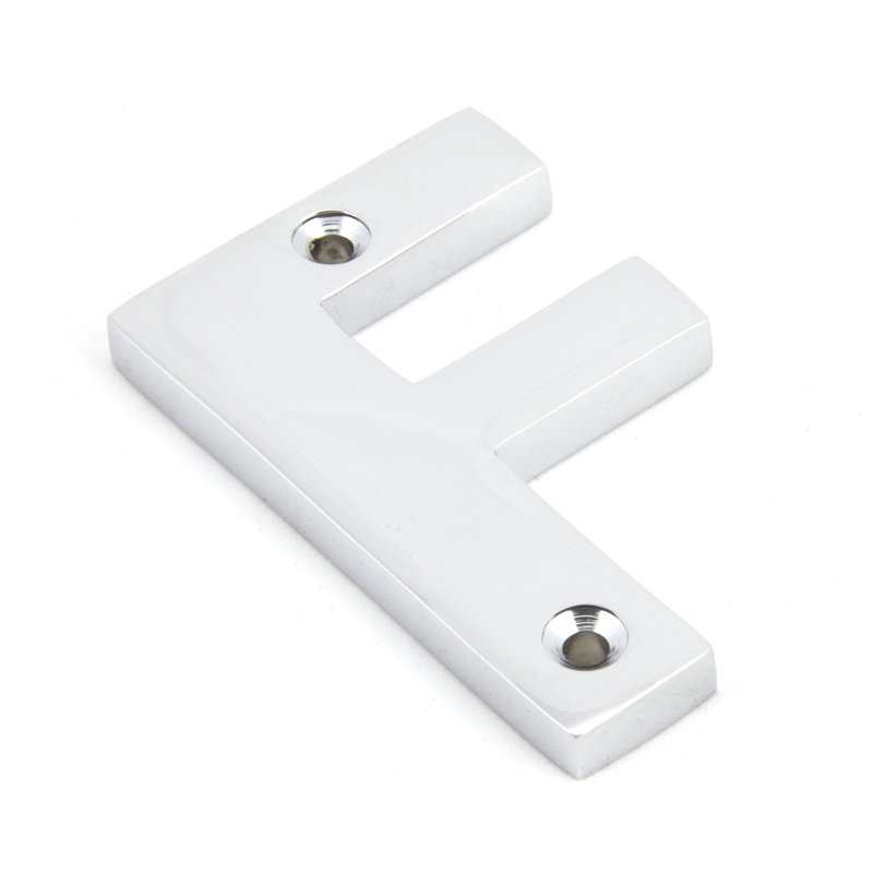 7.8cm H Metal House Letter, Polished Chrome, F