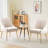 Velvet Upholstered Side Chair  With Gold Legs-1350955929