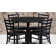 Jinnie 36'' Round Laminate Table Set with X-Base and 4 Ladder Back Metal Chairs