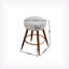 Tabouret à hauteur de comptoir rembourré Boucle, pivotant à 360 °