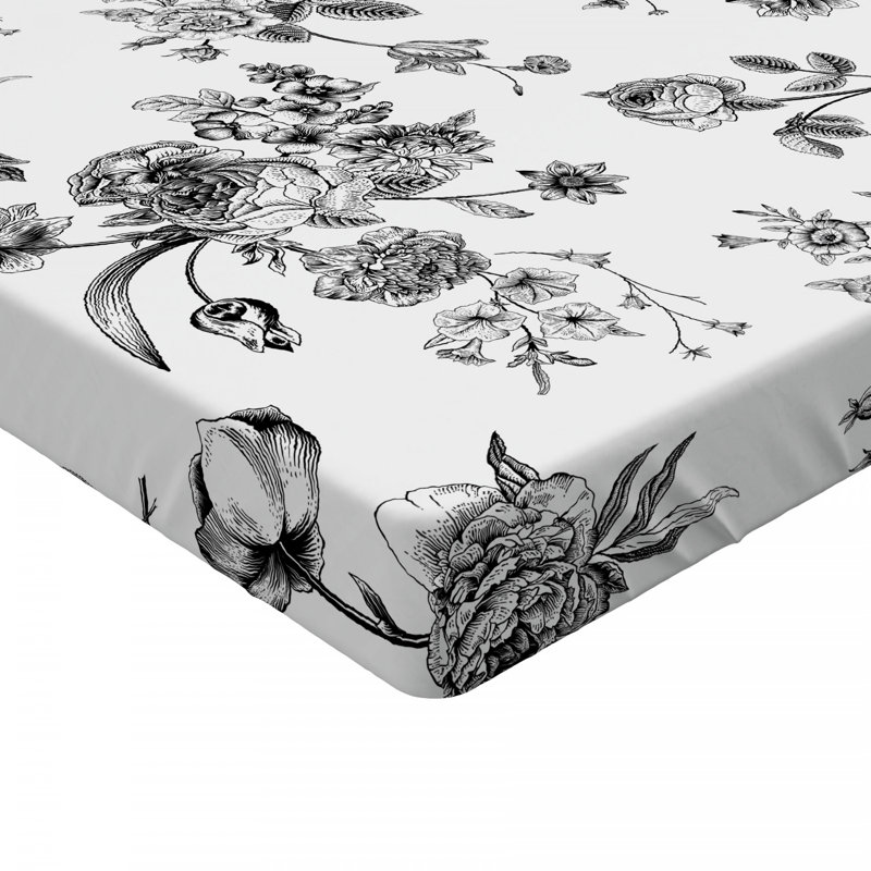 Microfiber Toile Fitted Sheet, Queen Fitted Sheet