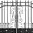 16 ft. W Steel Dual Swing Driveway Gate - Star Style