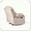 Luxueux fauteuils inclinables manuels en tissu respectueux de la peau